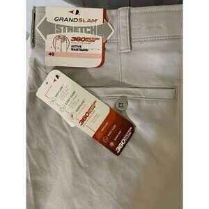 New Grand Slam Men’s Sz 40 Performance Shorts Stretch 360 Gray‎ Waistband NWT